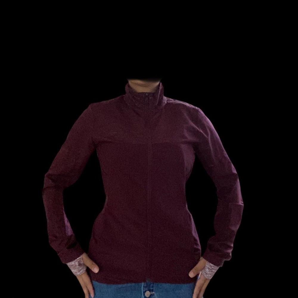 Burgundy Adidas “running” light jacket